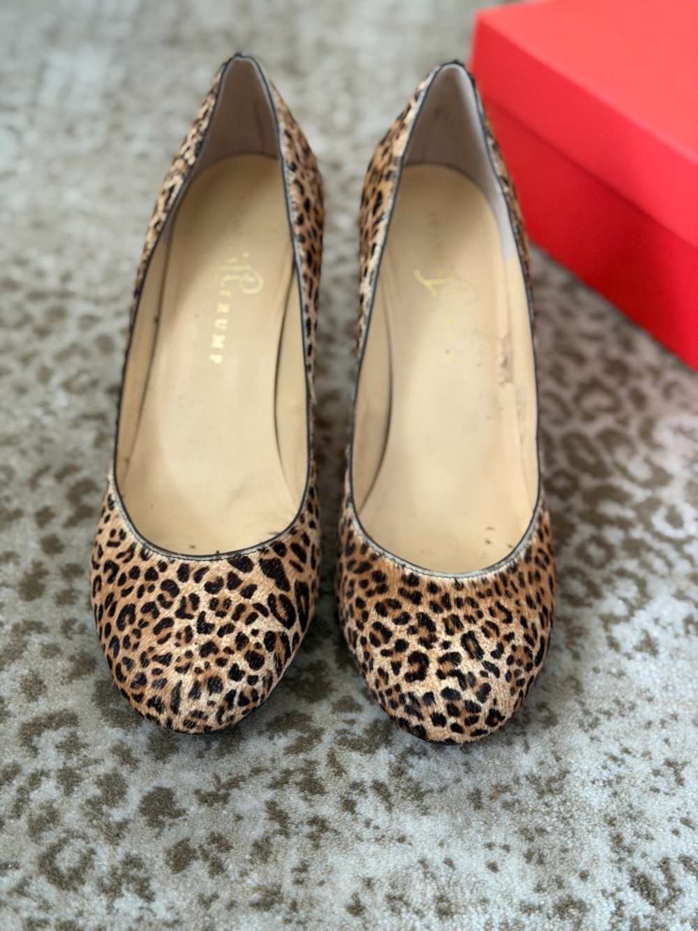 Leopard Print calf hair heels